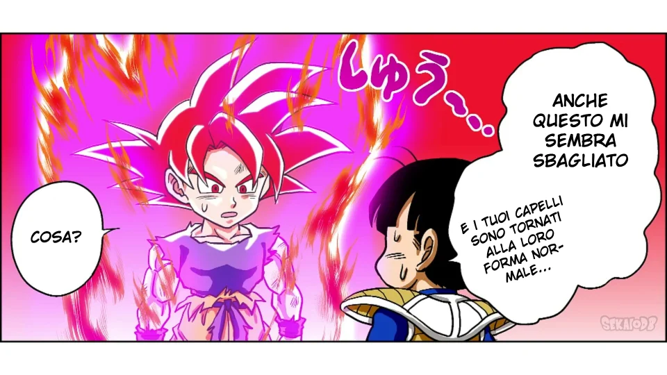 Goku Super Saiyan God in Dragon Ball SD